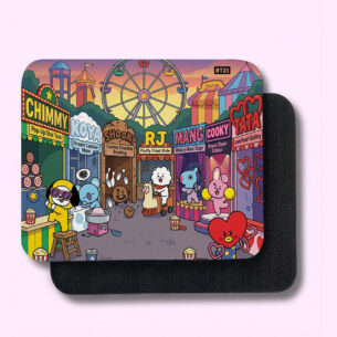Mouse Pad BTS BT21 Parque De Diversões 22x18 cm