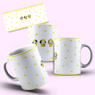 Caneca BTS BT21 Chimmy Coração